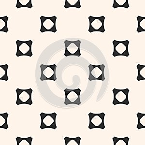 Geometric seamless pattern with concave perforated squares. photo