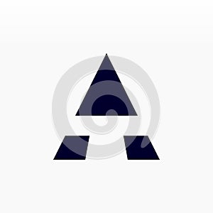 Simple geometric A or T-shape logo template