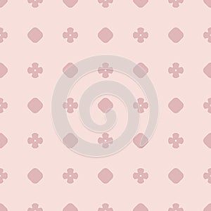 Simple geometric texture with polka dots, circles, flowers.