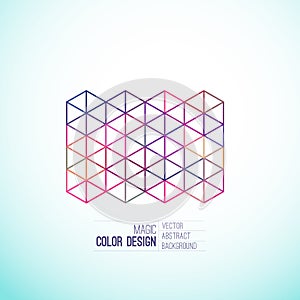 Simple geometric triangle backdrop.