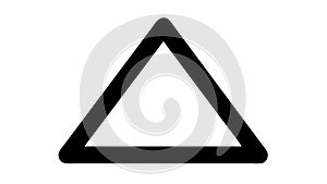 Simple geometric triangle outline, shape, and design element, vector design Generative AI