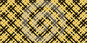 Simple gold black line seamless pattern vector