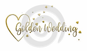 Simple, Golden Wedding Card