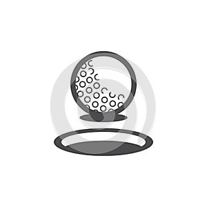 Simple golf hole illustration photo