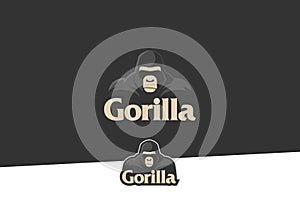 Simple Gorilla logo design vector template