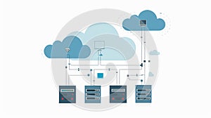 Simple graphic illustrating cloud server architecture