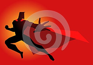 Superhero in action pose