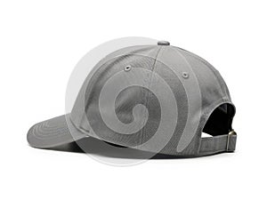Simple gray baseball cap with adjustable strap