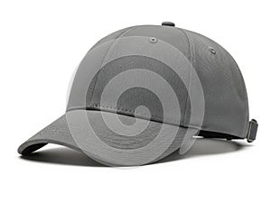Simple gray baseball cap with adjustable strap