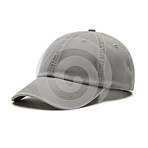 Simple gray baseball cap with adjustable strap
