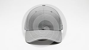 Gray baseball cap isolated on white background