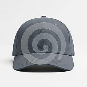 Simple gray baseball cap with flat visor