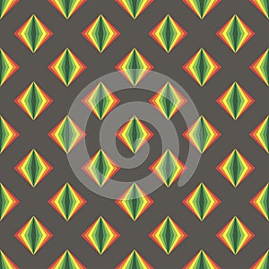 Simple gray pattern background with rainbow rombs