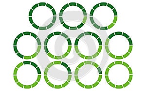 Simple green gradient progress bar, infographic