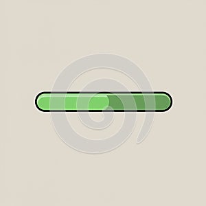 Simple green progress bar loading indicator UI element