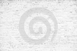 White brick wall background. Simple grungy white brick wall as seamless pattern texture background photo