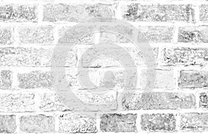 Simple grungy white brick wall surface as seamless pattern texture background