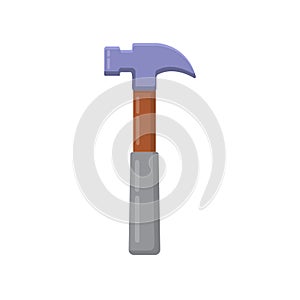 Simple Hammer equipment flat design style icon isolated by white color