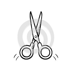 Simple Hand Drawn Scissors Illustration