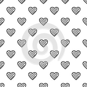 Simple heart pattern seamless vector
