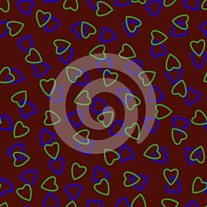 Simple hearts seamless pattern,endless chaotic texture made tiny heart silhouettes.Valentines,mothers day background.Great for