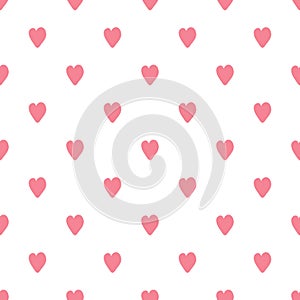Simple hearts seamless pattern. Valentines Day backdrop