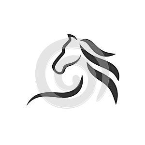 Simple Horse Vetor Logo For Sale