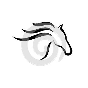 Simple Horse Vetor Logo For Sale