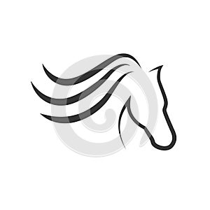 Simple Horse Vetor Logo For Sale