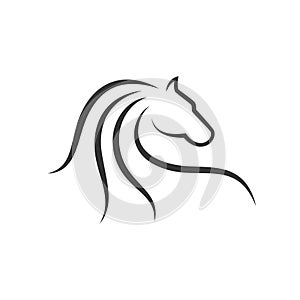 Simple Horse Vetor Logo For Sale