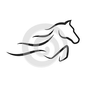 Simple Horse Vetor Logo For Sale