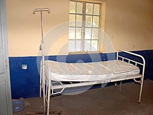 Simple hospital bed and mattress