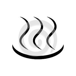 Simple hot spring icon. Onsen. Vector