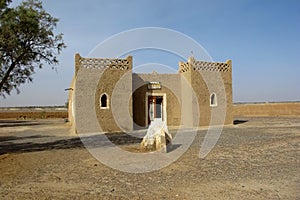 Simple hotel in the desert, Sahara, Morocco