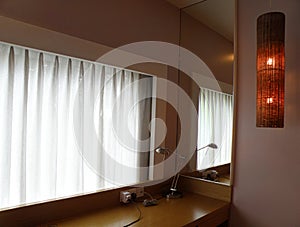 Simple hotel room interior