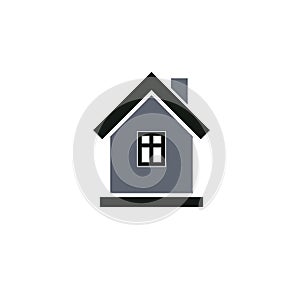 Simple house icon for graphic design, mansion conceptual symbol
