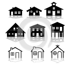 Simple house vector illustrations