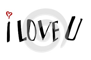 Simple, I Love You, Simple Vector Element Design Hand Draw Sketch Lettering