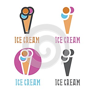 Simple ice cream balls vector design