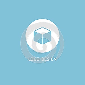 The simple icon box logo design minimal style.