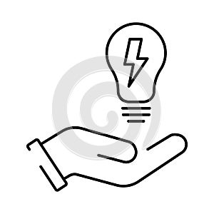 A simple icon icon for saving electricity Vector illustration