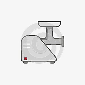 A simple icon for a meat grinder as unit of kitchen equipment