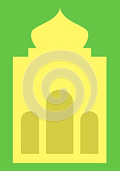 Simple icon of prayer rug, prayer mat. flat vector illustration