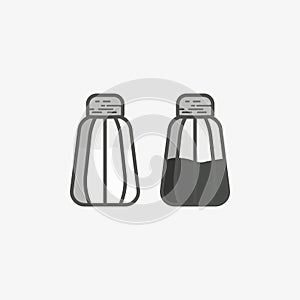 Simple icon of salt cellar and pepper pot