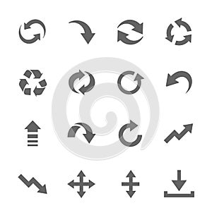 Simple Icon set related to Interface Arrows