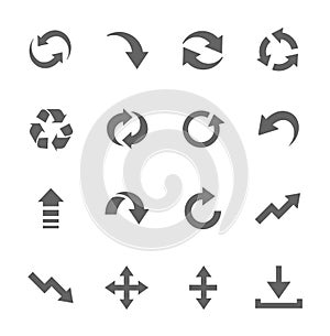 Simple Icon set related to Interface Arrows photo