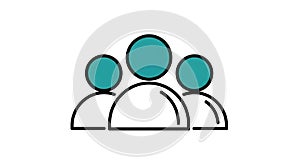 Simple Icon of Three People
