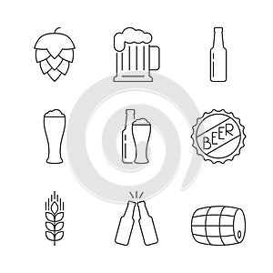 Simple icons beer set