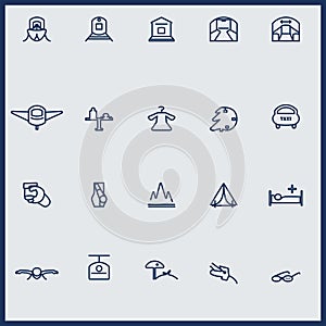 Simple icons for journey