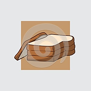 Simple illustration of bread vector